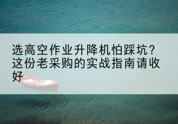 南通高空作业升降机厂家推荐-选高空作业升降机怕踩坑？这份老采购的实战指南请收好